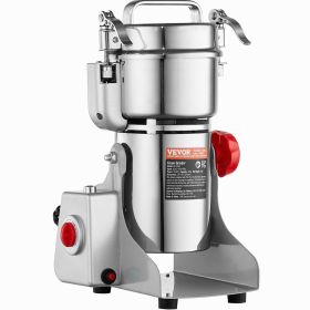 VEVOR 300g Electric Grain Mill Grinder, High Speed 1500W Commercial Spice Grinders, Stainless Steel Pulverizer Powder Machine