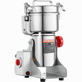 VEVOR 500g Electric Grain Mill Grinder, High Speed 2000W Commercial Spice Grinders, Stainless Steel Pulverizer Powder Machine