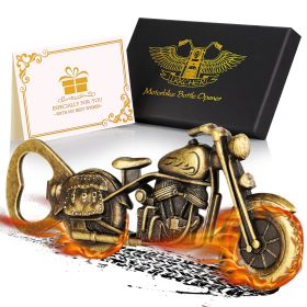 Old Style Motorcycle Beer Bottle Opener Black Gift Box With Greeting Card, Exclusive Gift For Motorcycle Enthusiasts, Bar Tool For Beer Enthusias (Option: Bronze)